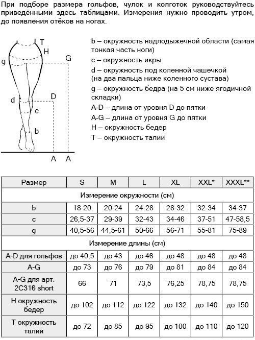 Подбор размера_Колготки VENOTEKS № 2C316 (2кл) жен.jpg Подбор размера_Колготки VENOTEKS № 2C316 (2кл) жен.jpg